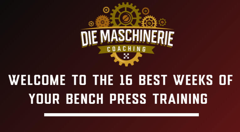 Structured 16-week bench press program designed by a professional powerlifting coach named julian kohler to increase strength, improve technique, and break plateaus in barbell training.